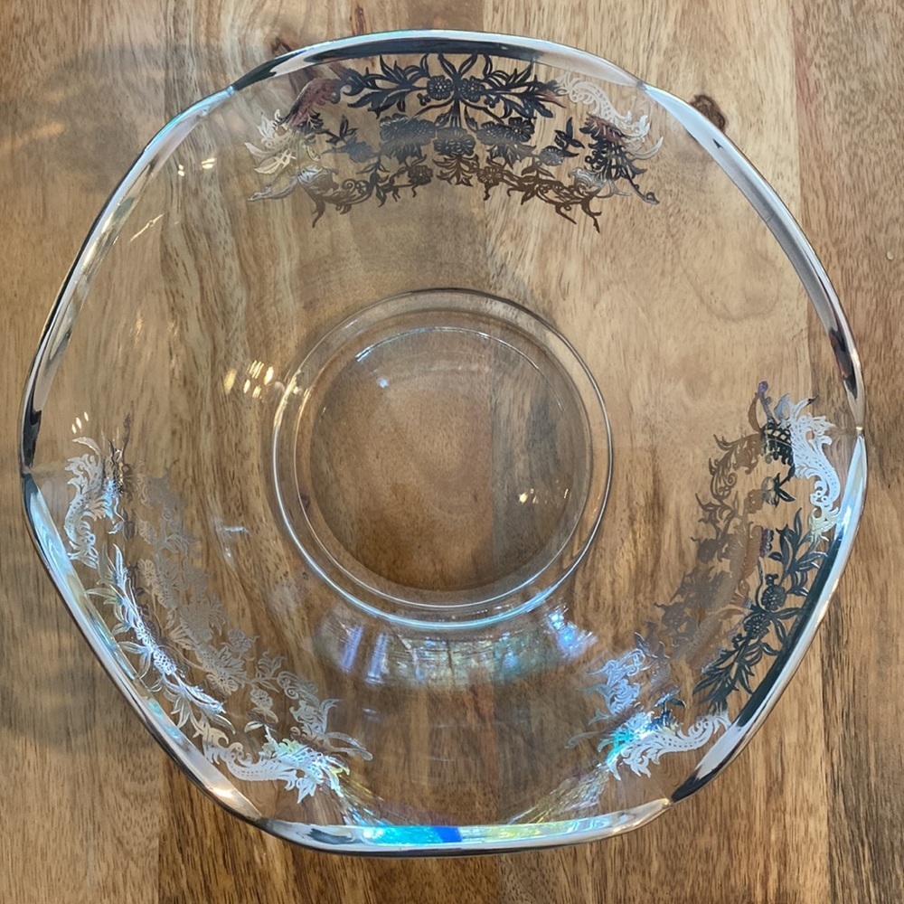 SILVER OVERLAY | serving bowl